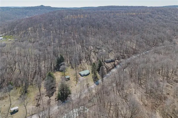 a view of a dry yard