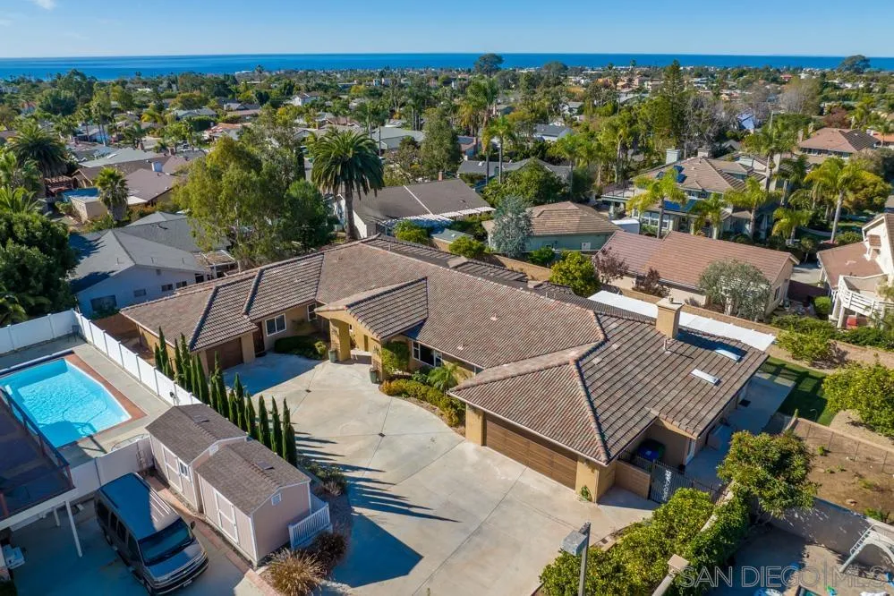 3965 Packard Lane Carlsbad, CA 92008 - Photo 29 of 32 an aerial view of a house with a garden