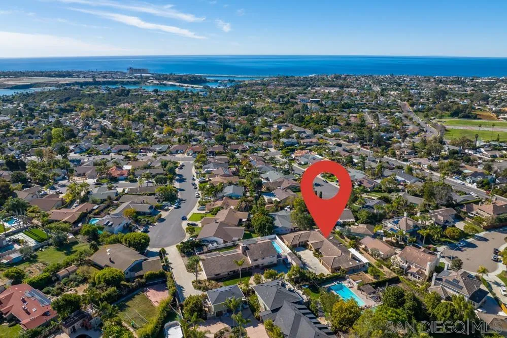 3965 Packard Lane Carlsbad, CA 92008 - Photo 31 of 32 an aerial view of residential building and parking space