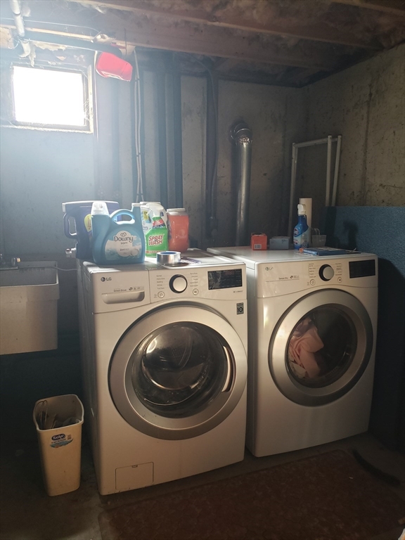 81-83 Motyka Street Ludlow, MA 01056 - Photo 18 of 20 a utility room with dryer and washer