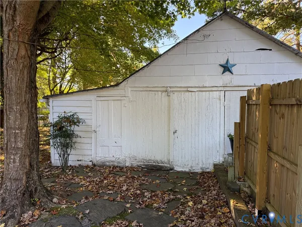a backyard of a house