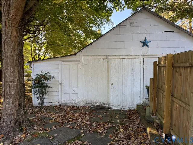 a backyard of a house