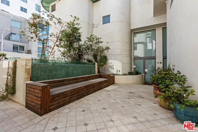 a view of a bench in the terrace
