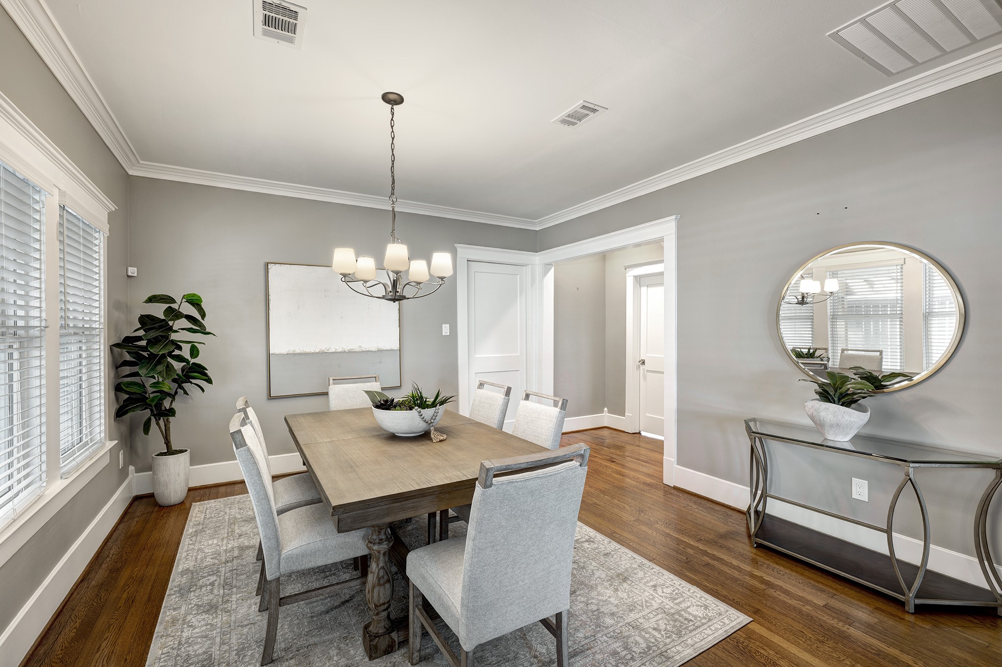 1314 Harvard Street Houston, TX 77008 - Photo 5 of 36 a view of a dining room with furniture window and wooden floor