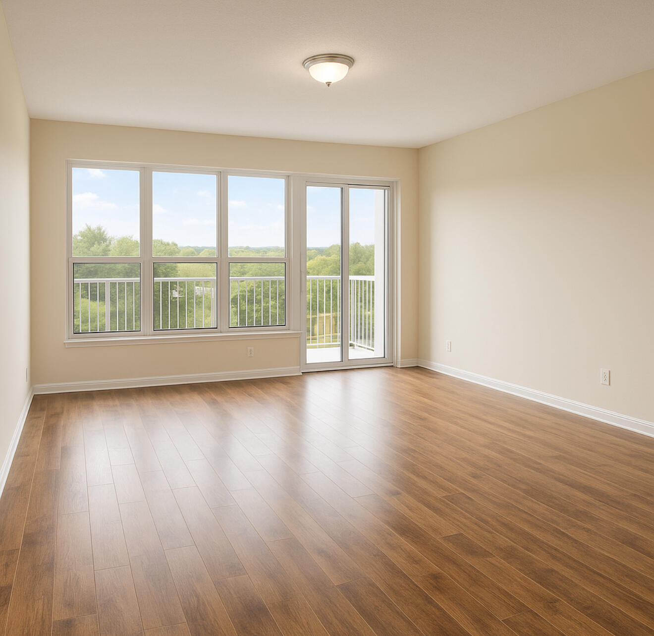 10777 West Sample Road, Unit 508 Coral Springs, FL 33065 - Photo 20 of 25 wooden floor in an empty room with a window