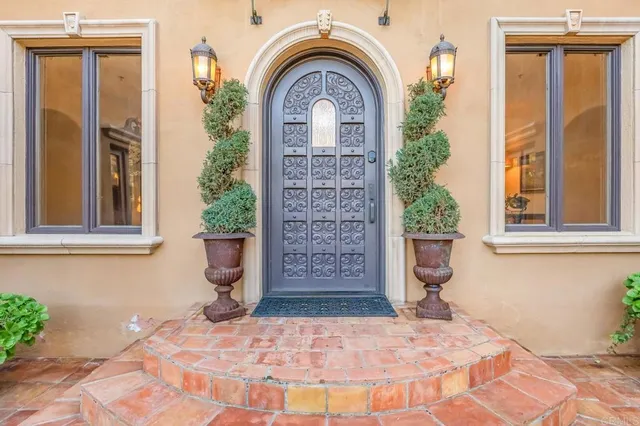 a view of a entryway door of the house