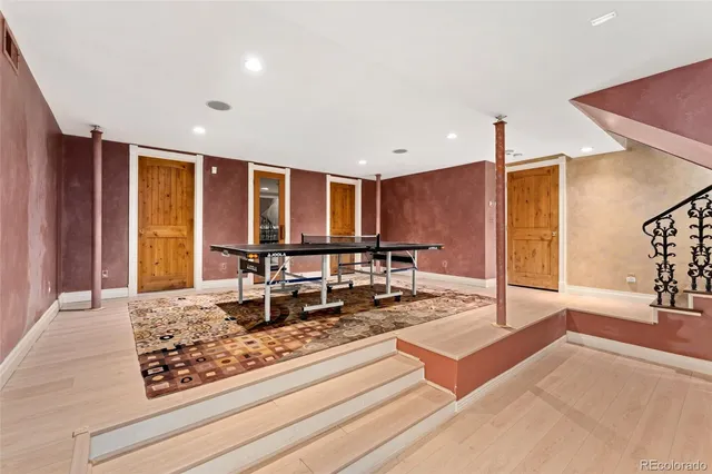 a view of a livingroom with a flat screen tv