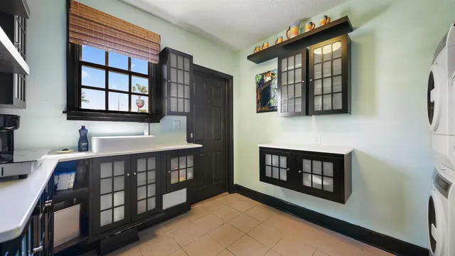 a view of a storage & utility room with washer and dryer