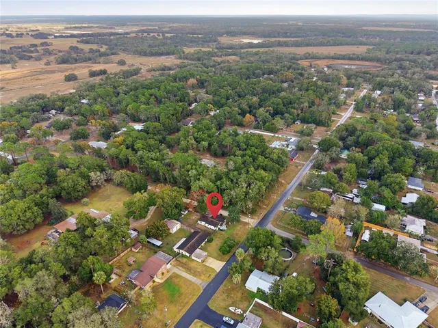 an aerial view of multiple house