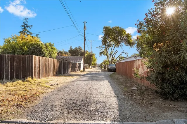 a backyard of a house