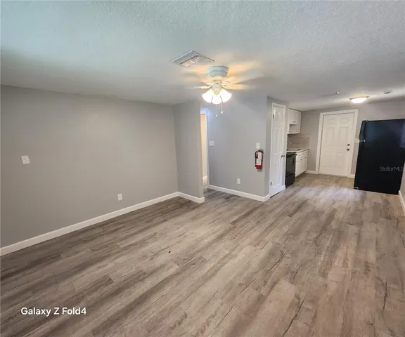 a view of a livingroom with a chandelier