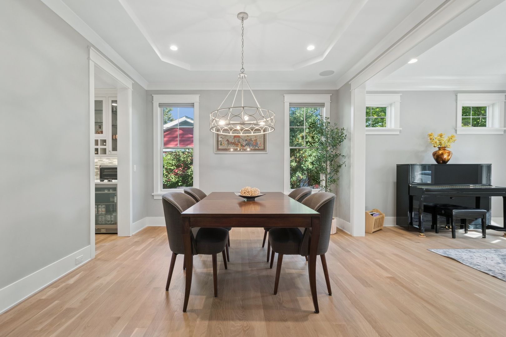 928 Hunter Road Glenview, IL 60025 - Photo 7 of 40 a view of a dining room with furniture window and wooden floor