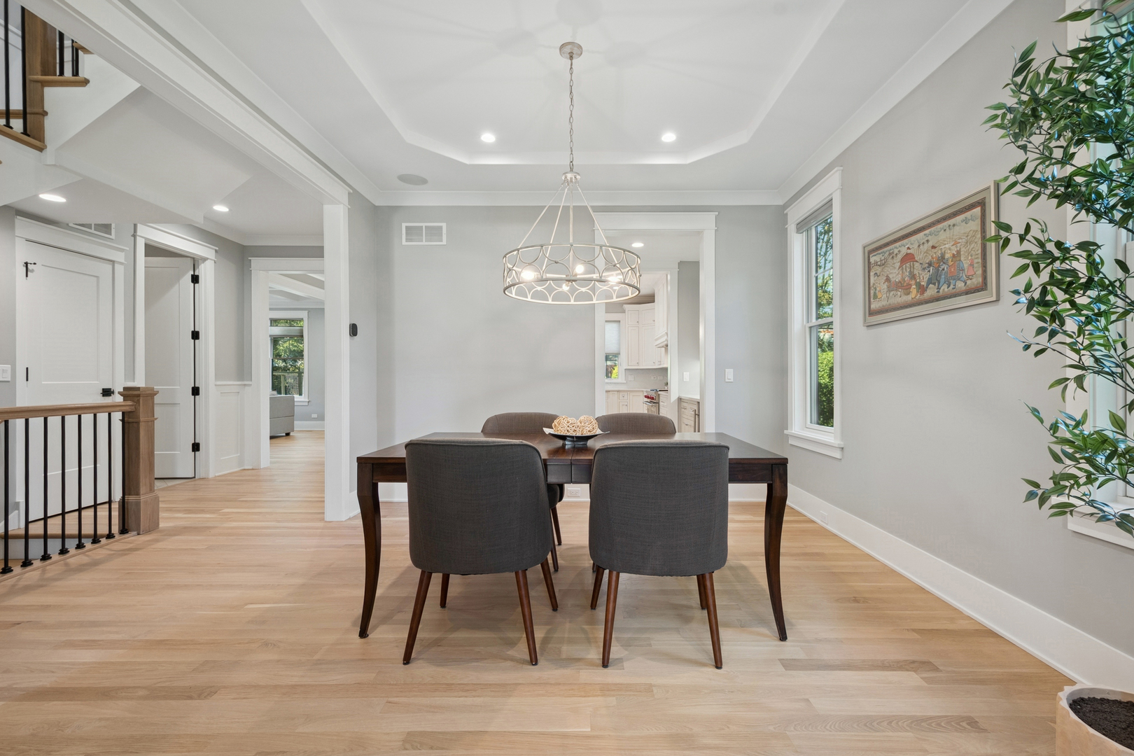 928 Hunter Road Glenview, IL 60025 - Photo 9 of 40 a view of a dining room with furniture window and wooden floor