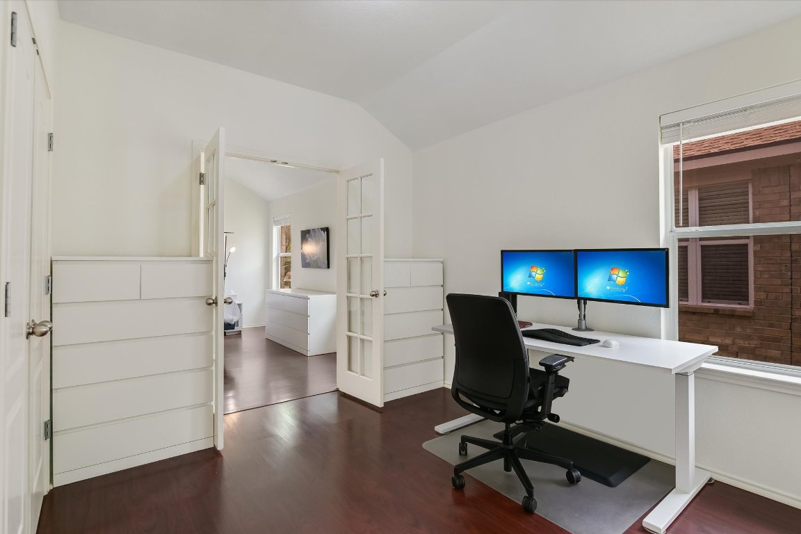 1901 Rachel Lane Round Rock, TX 78664 - Photo 32 of 35 Fourth Bedroom dark wood-type flooring - currently used