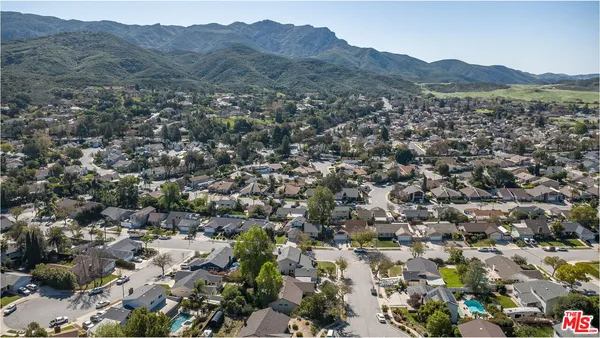 an aerial view of multiple house