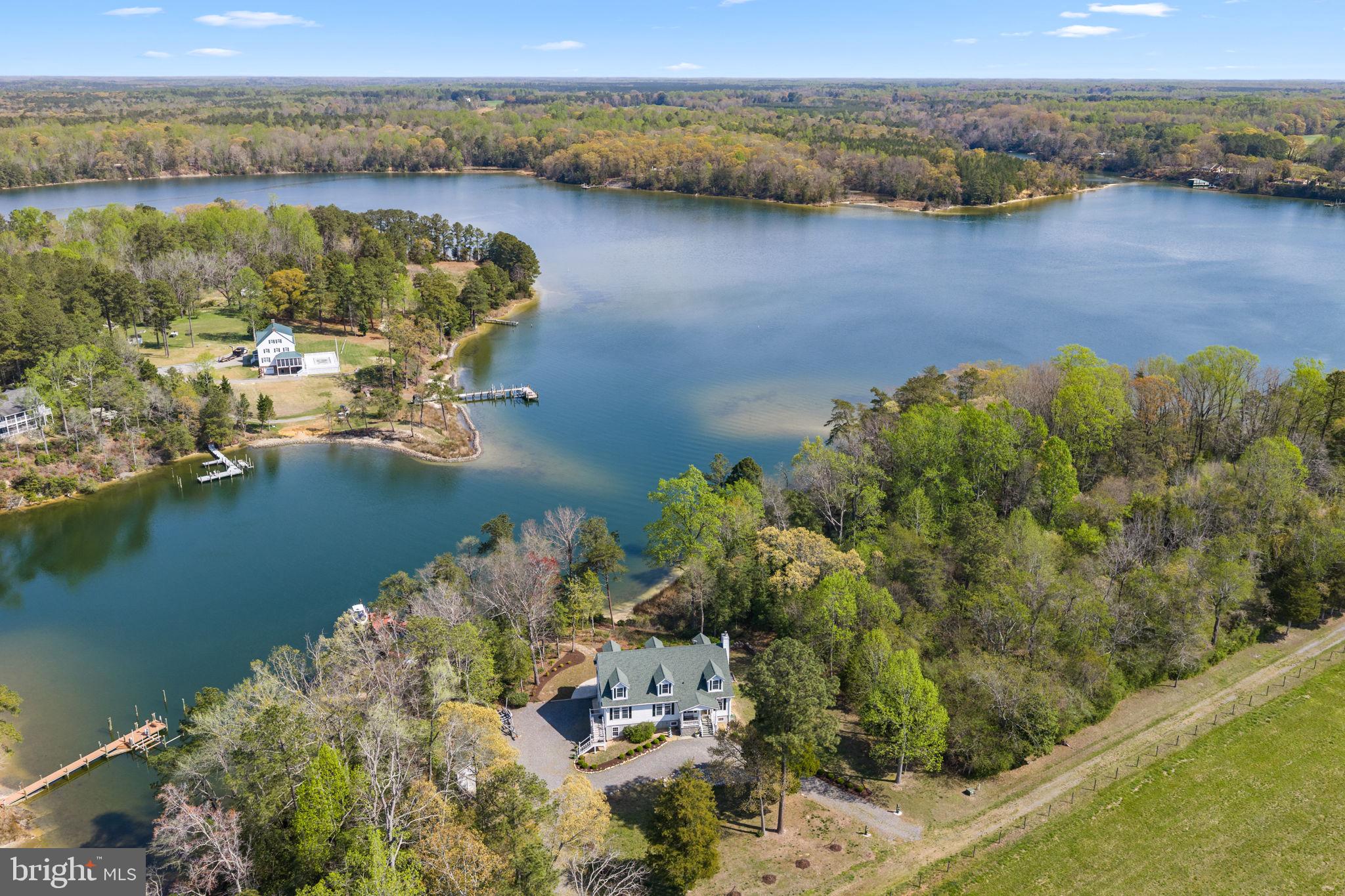 249 Spring Hill Road Lancaster, VA 22503 - Photo 64 of 65 an aerial view of ocean residential house with outdoor space