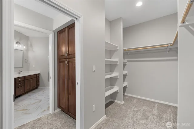 a view of closet area