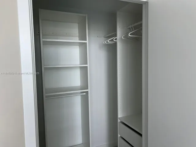 a view of a walk in closet