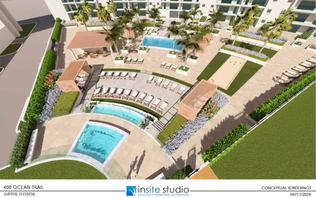 a view of parking area and building