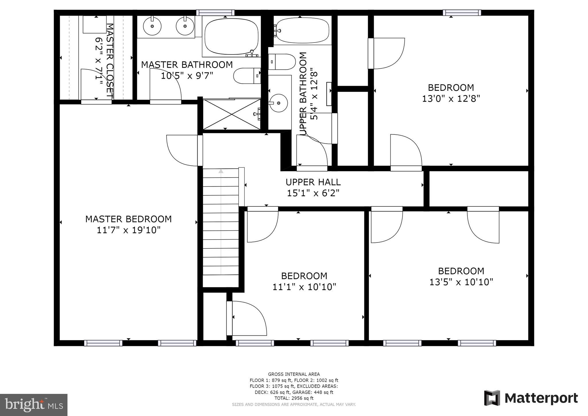 11617 Quail Ridge Court Reston, VA 20194 - Photo 36 of 36 Upper Level Floor Plan.