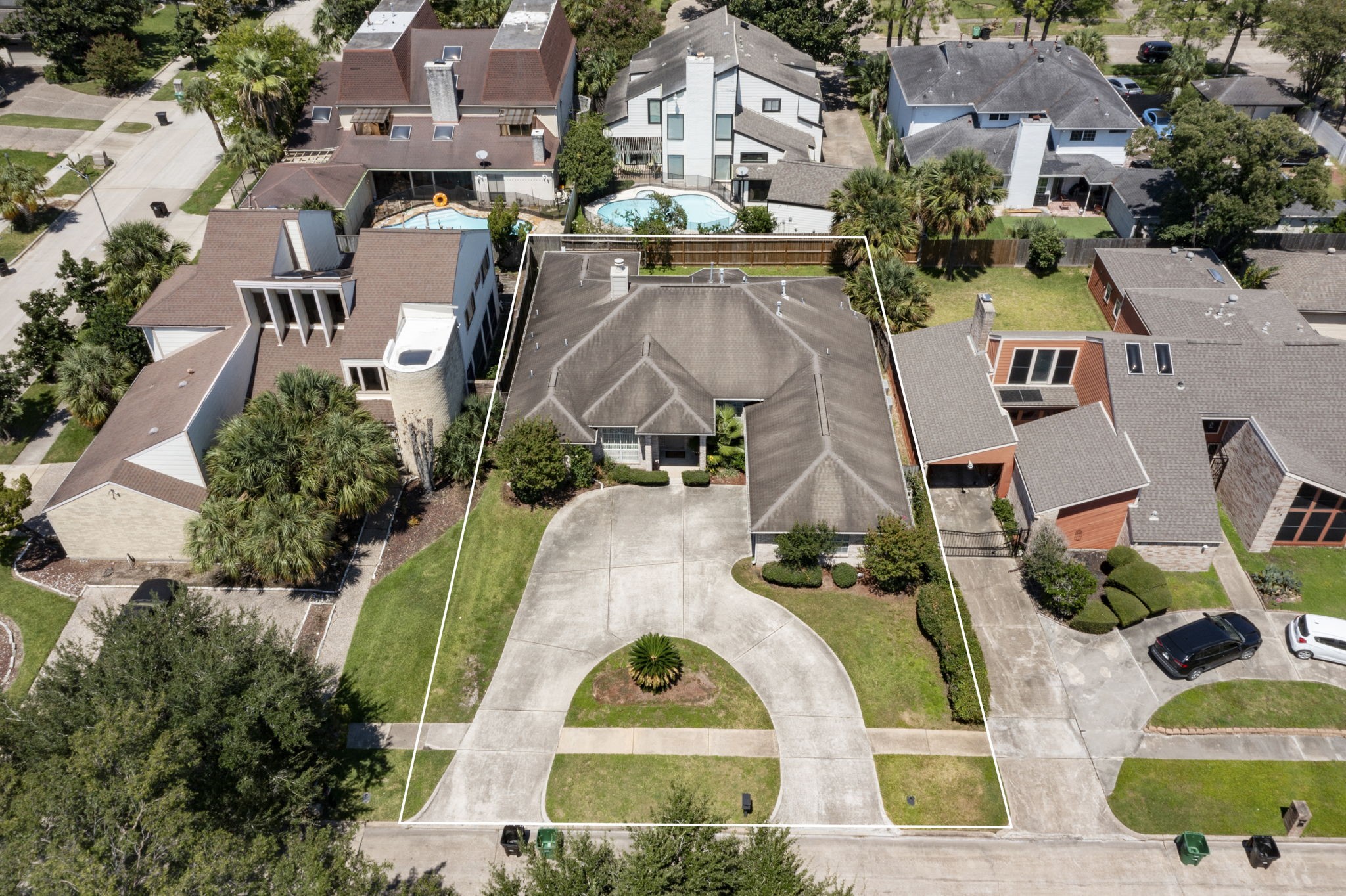 8022 Duffield Lane Houston, TX 77071 - Photo 18 of 19 an aerial view of residential houses with outdoor space and parking