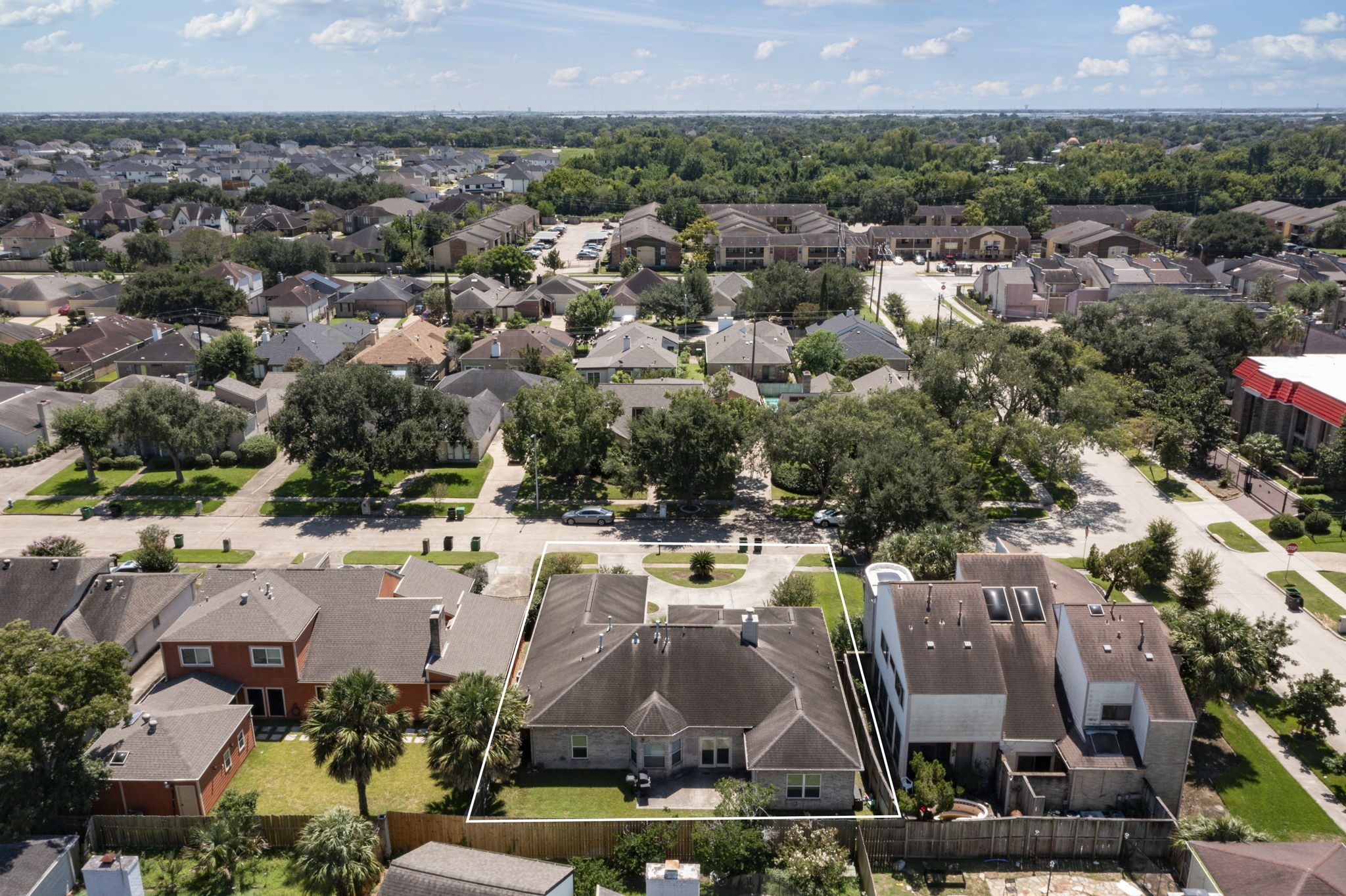 8022 Duffield Lane Houston, TX 77071 - Photo 19 of 19 an aerial view of residential houses with outdoor space and parking