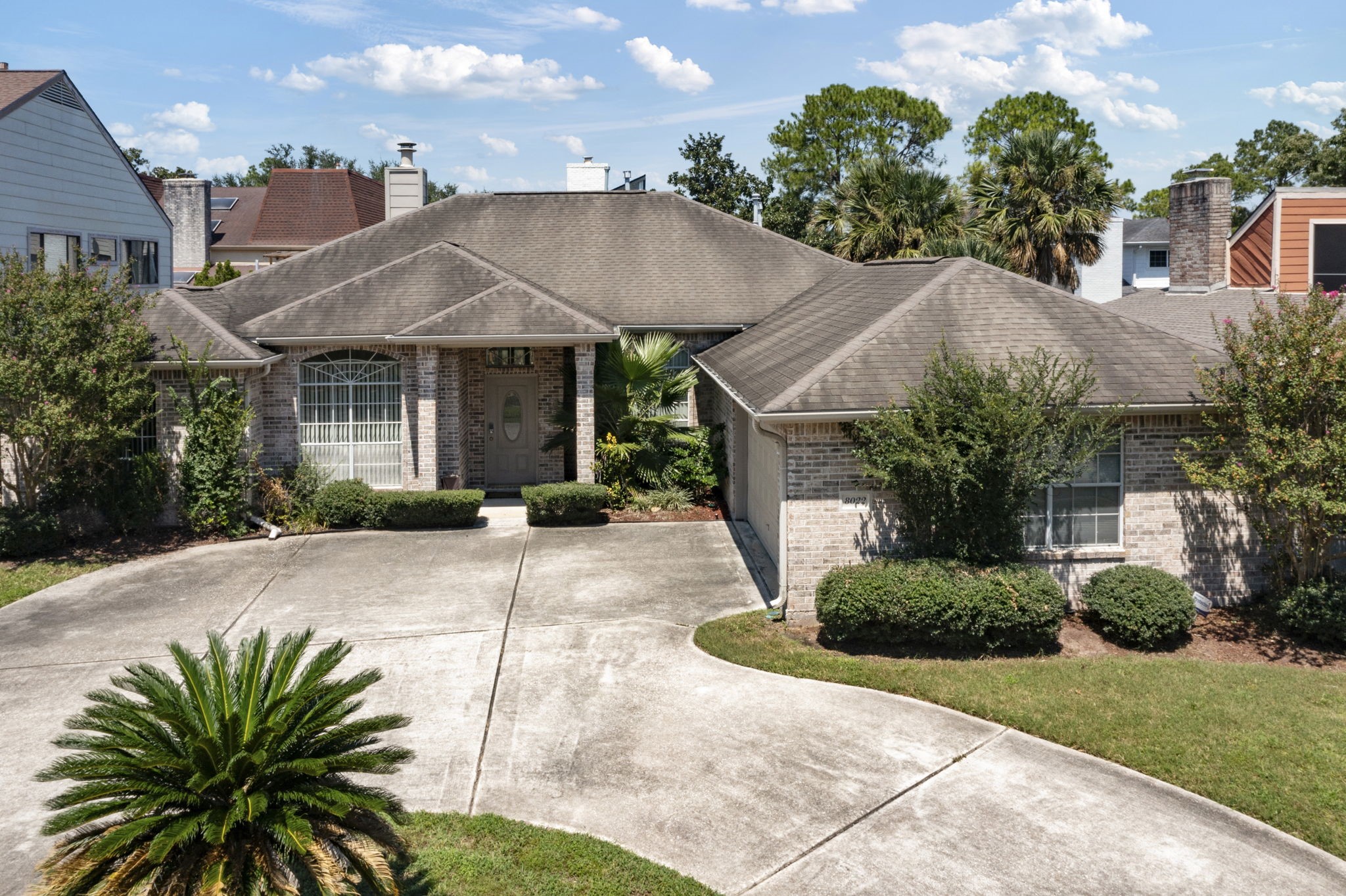 8022 Duffield Lane Houston, TX 77071 - Photo 6 of 19 a front view of house with yard and trees around