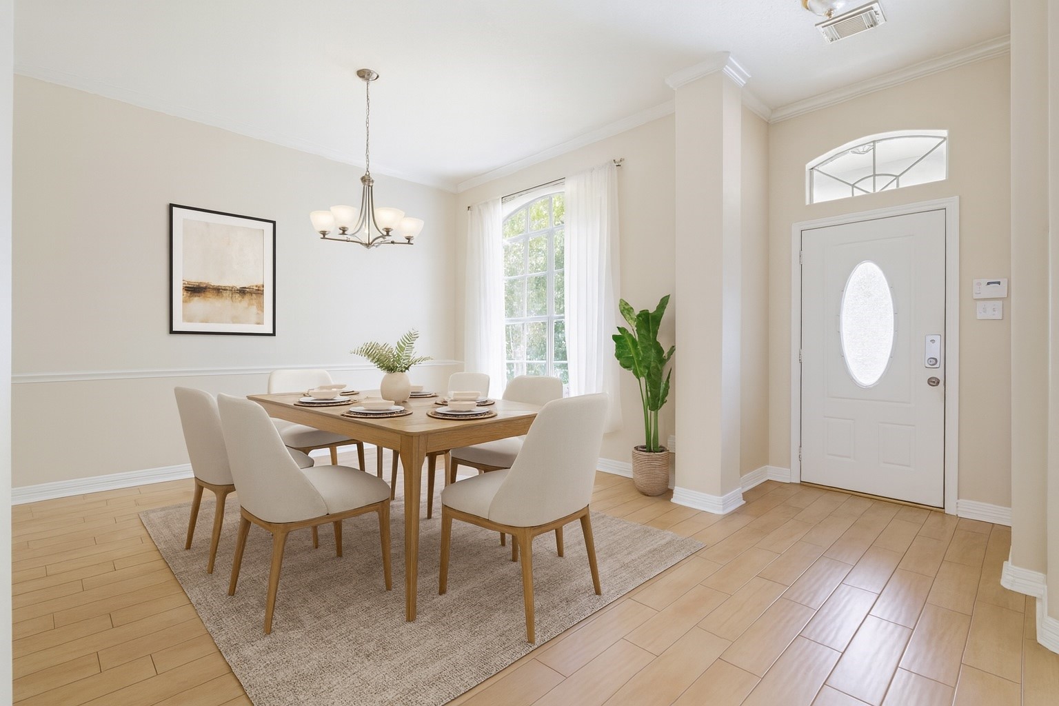 8022 Duffield Lane Houston, TX 77071 - Photo 7 of 19 a view of a dining room with furniture window and wooden floor