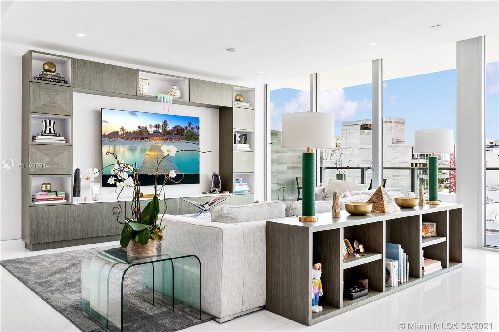 1201 20th Street, Unit PH08 Miami Beach, FL 33139 - Photo 13 of 28 a room with lots of furniture and a large window