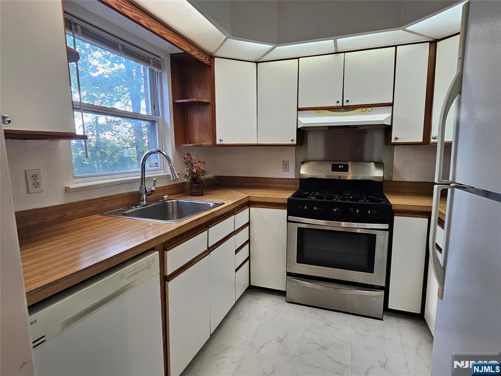 55 Rutgers Place River Edge, NJ 07661 - Photo 8 of 23 a kitchen with stainless steel appliances a sink cabinets and a window
