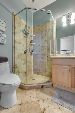 2629 West Haddon Avenue, Unit 2 Chicago, IL 60622 - Photo 6 of 8 a bathroom with a shower and a toilet
