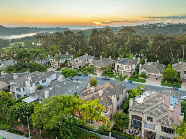 an aerial view of multiple house