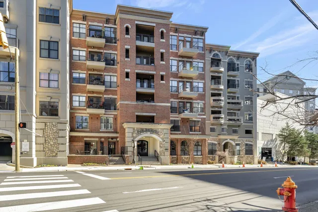 a front view of a building