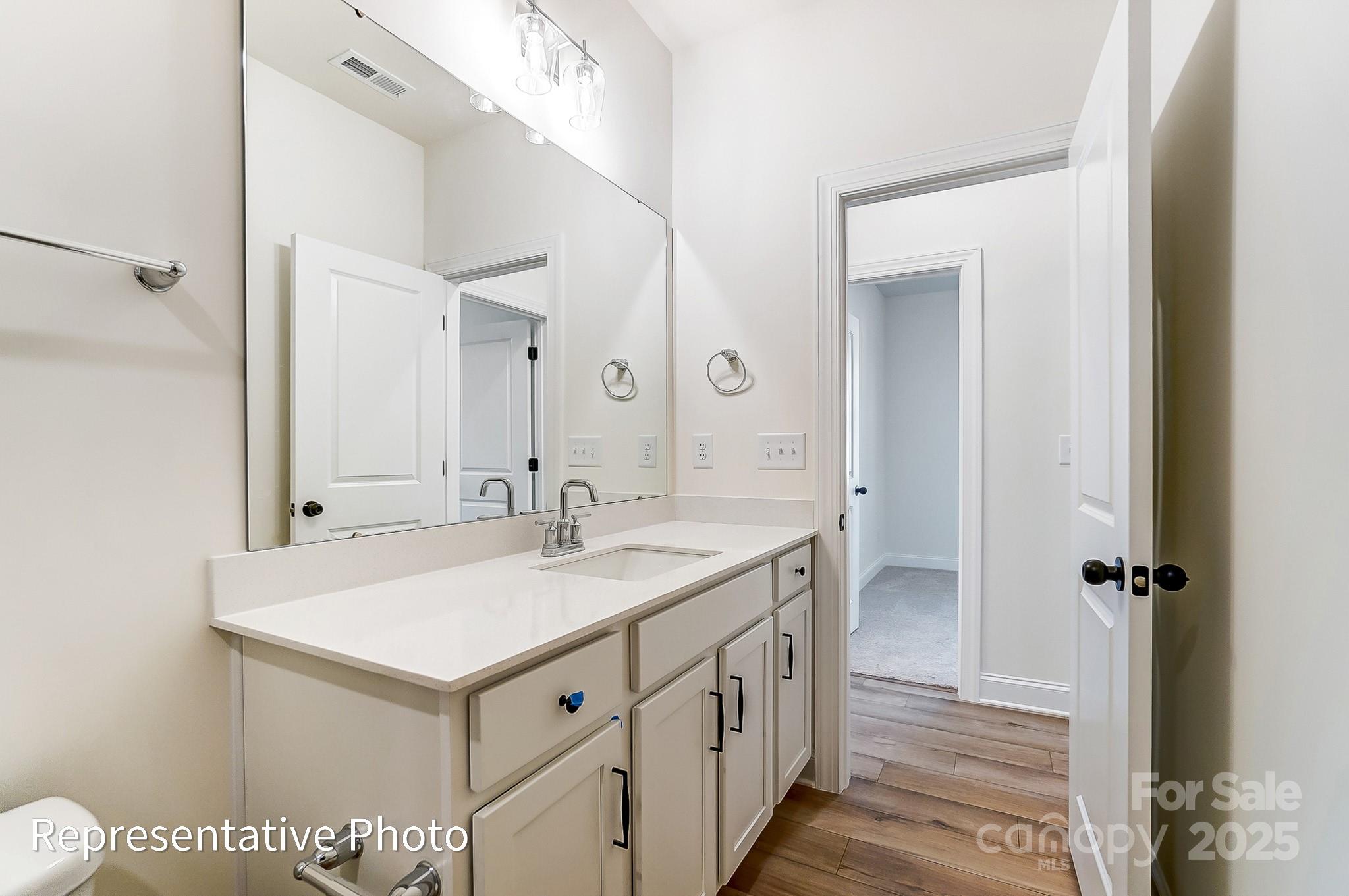 5009 Raging Crk Drive Indian Trail, NC 28079 - Photo 17 of 28 a bathroom with a sink and a mirror