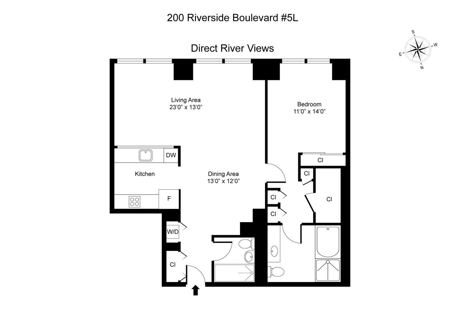 200 Riverside Boulevard, Unit 5L Manhattan, NY 10069 - Photo 13 of 13 a picture of a room with a white wall and white wall