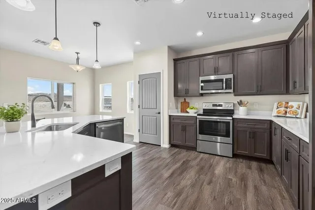 a front view of a house with a garage