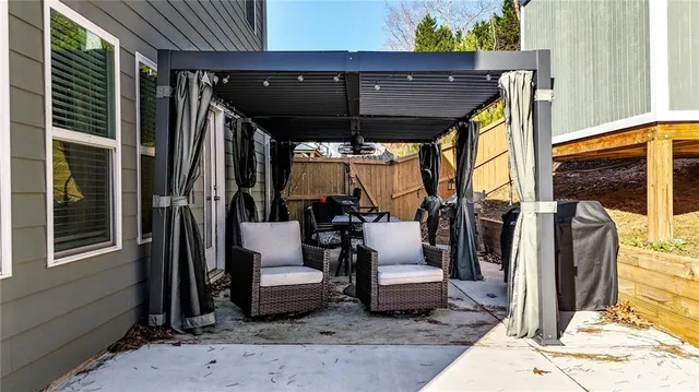 a view of a house with sitting area