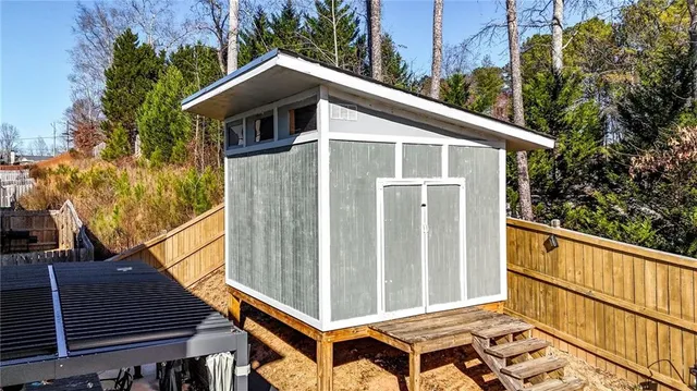 an aerial view of multiple house