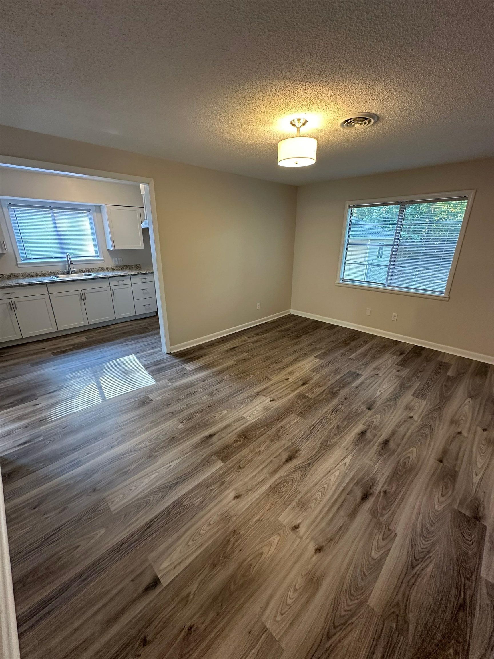 3865 Elliston Road Memphis, TN 38111 - Photo 3 of 11 Interior space with dark wood-type flooring, a textured ceiling, and sink