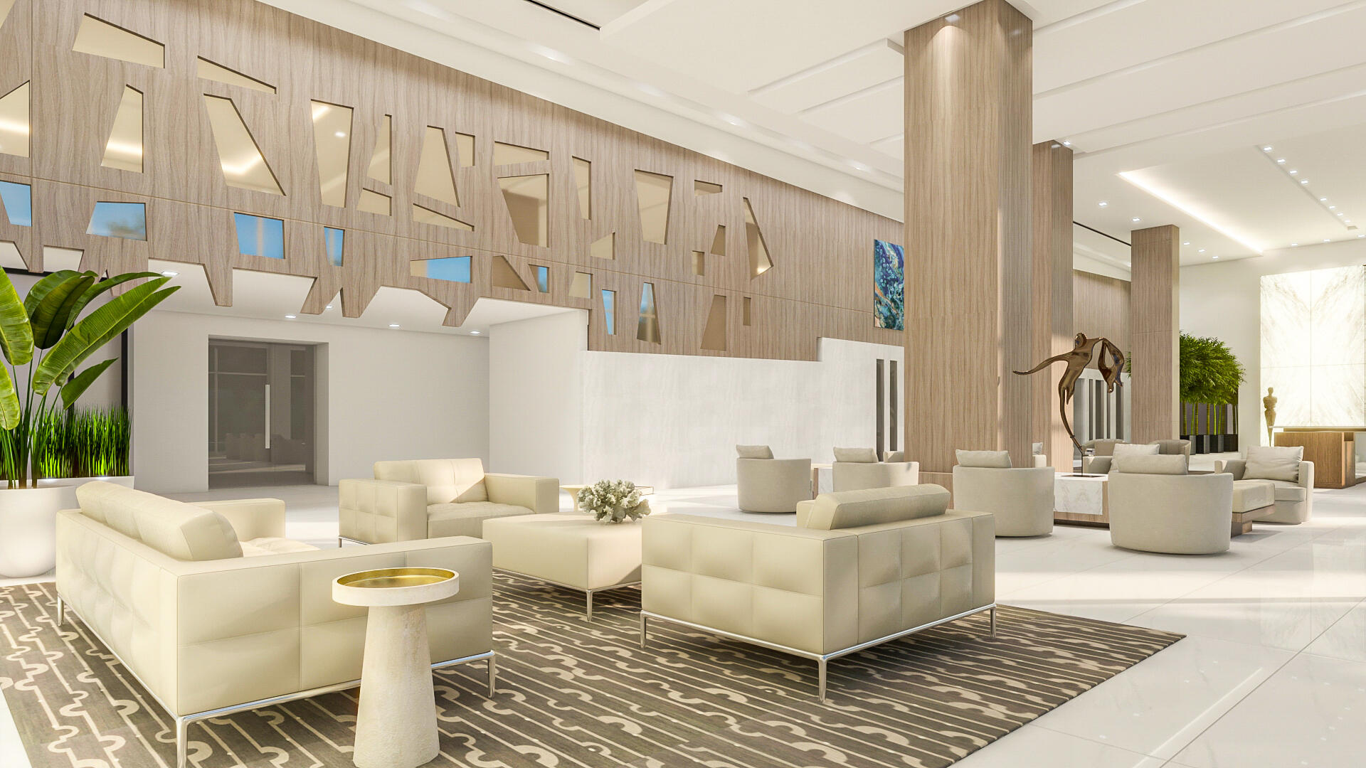 220 Lake Shore Drive, Unit 1910 Lake Park, FL 33403 - Photo 14 of 45 a living room with furniture or couch and a potted plant