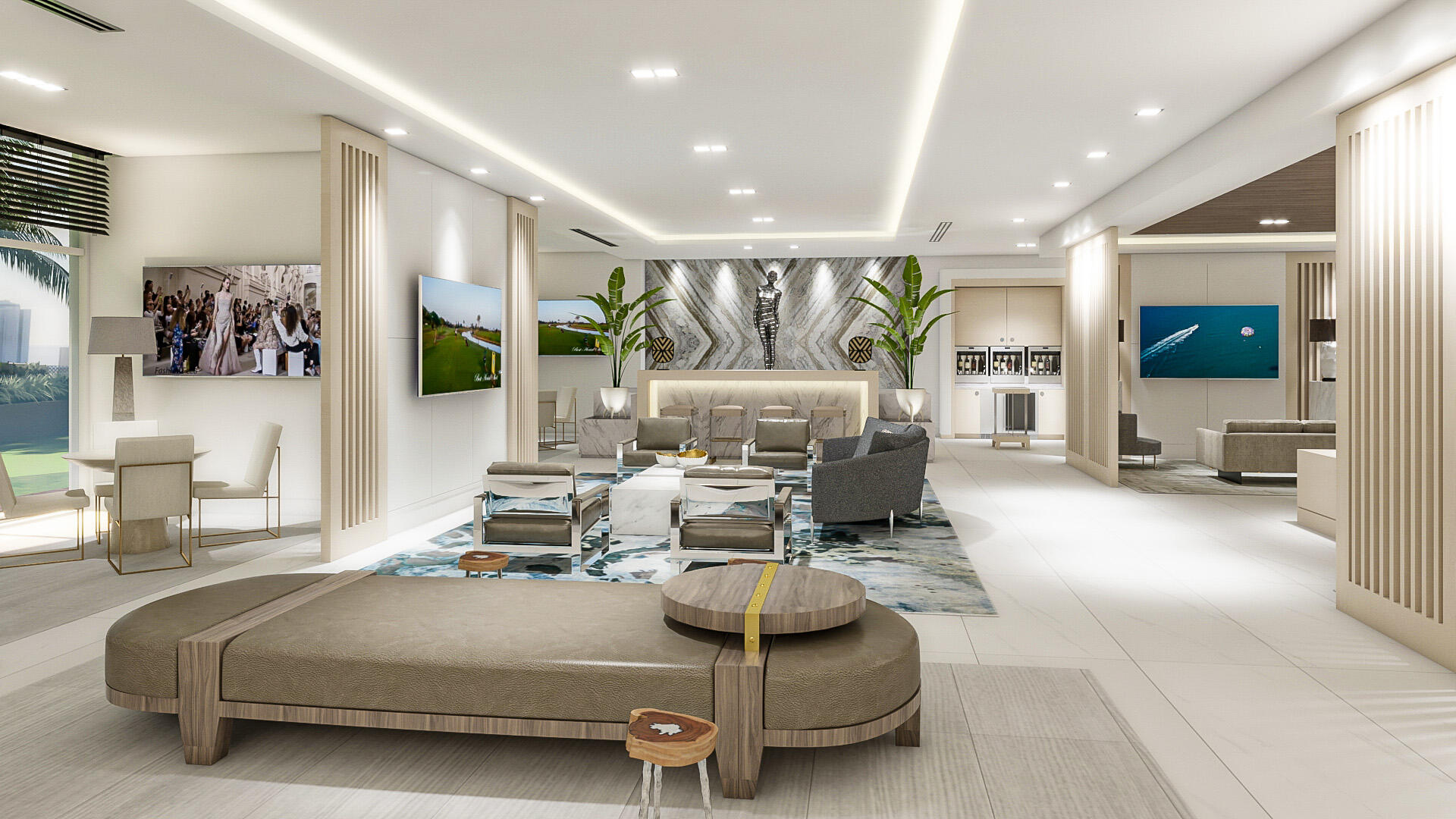 220 Lake Shore Drive, Unit 1910 Lake Park, FL 33403 - Photo 30 of 45 a living room with furniture gym equipment and a large window