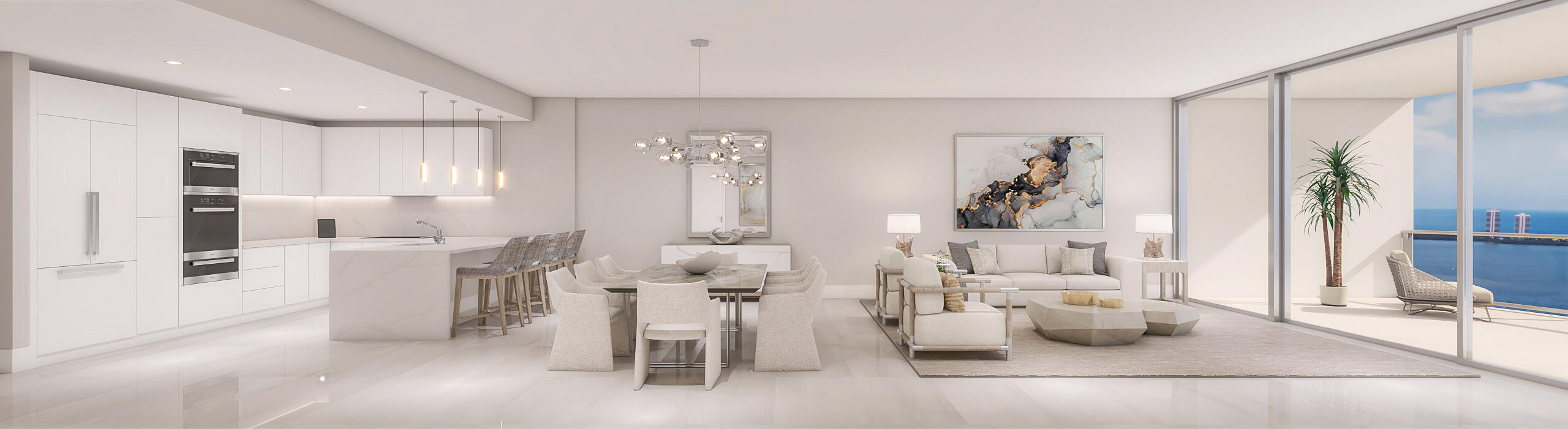 220 Lake Shore Drive, Unit 1910 Lake Park, FL 33403 - Photo 4 of 45 a living room with furniture and a large window