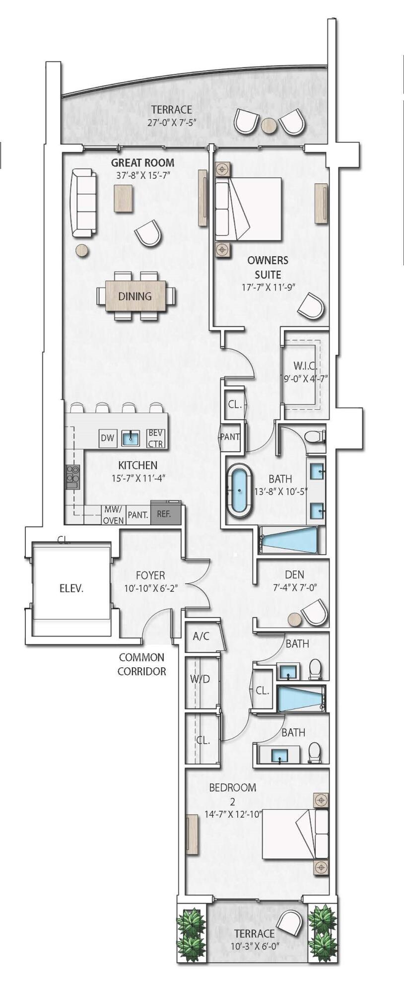 220 Lake Shore Drive, Unit 1910 Lake Park, FL 33403 - Photo 45 of 45 a picture of a open kitchen with a white refrigerator and a window