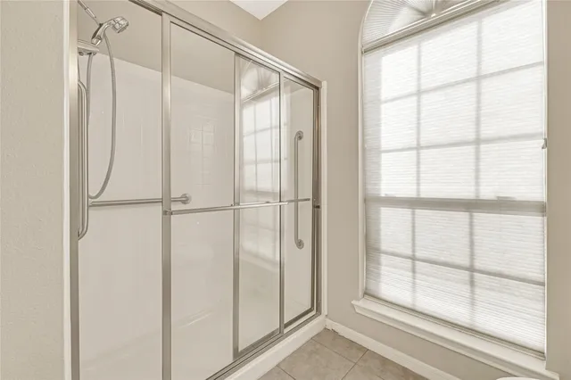 a view of a bathroom with a shower