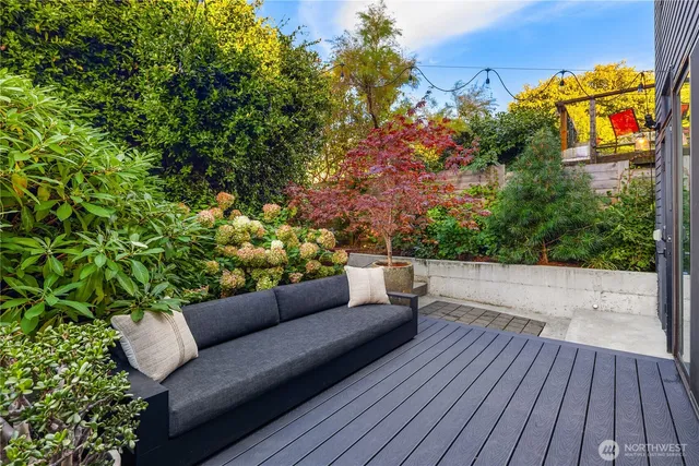 a view of a couches in a balcony