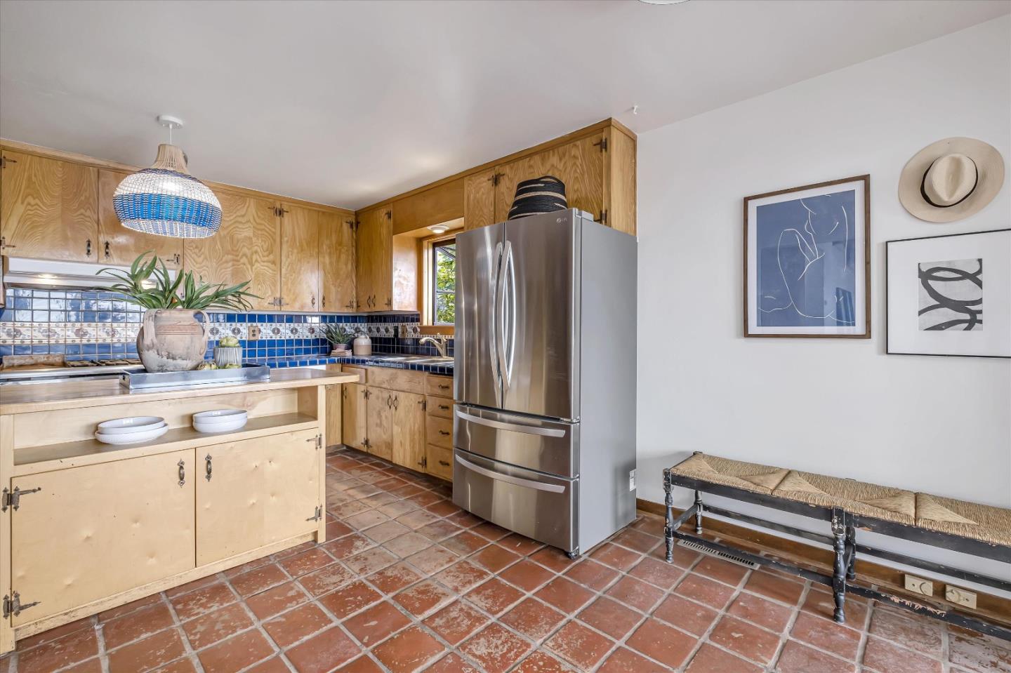 722 Seacliff Drive Aptos, CA 95003 - Photo 22 of 51 a kitchen with stainless steel appliances a refrigerator sink and cabinets