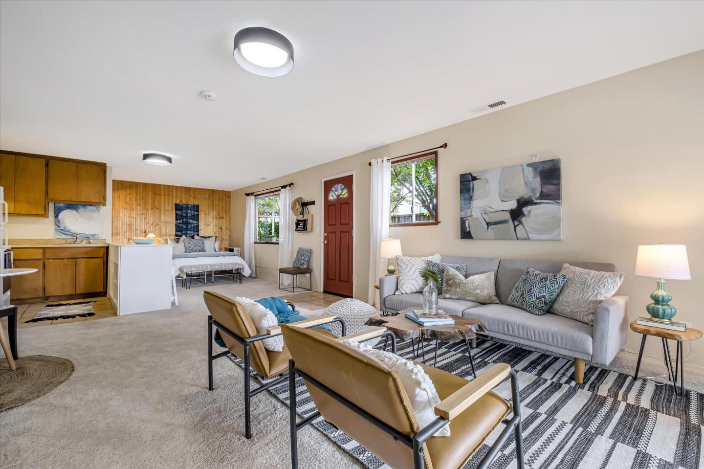 722 Seacliff Drive Aptos, CA 95003 - Photo 38 of 51 a living room with furniture and a fireplace