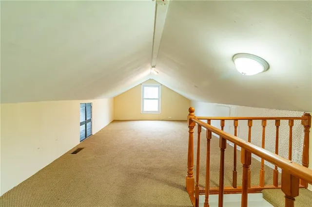 a view of hallway with stairs