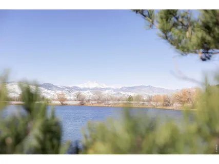 a view of lake and mountain