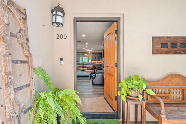 view of living room filled with furniture and a potted plant